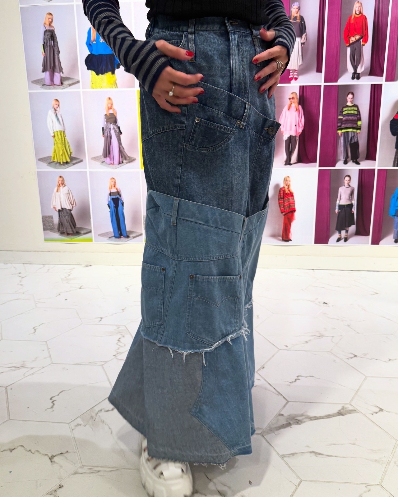 アウラアイラ AULA AILA DENIM REMAKE SKIRT
