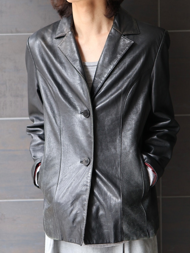 2B leather tailored jacket