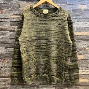 ②NEEDLES BORDER WOOL SWEATER