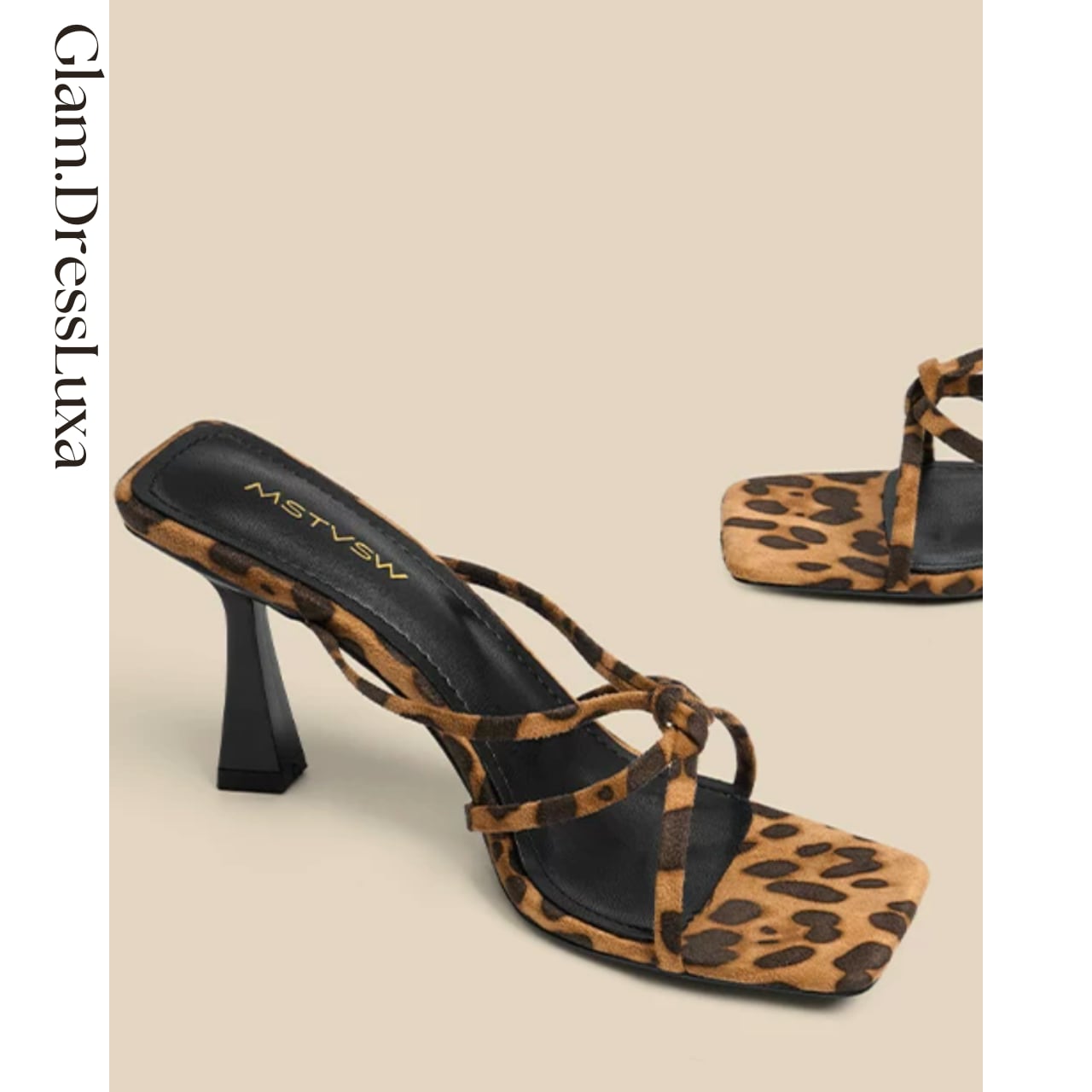 Leopard Knot ミュールサンダル/3color_H04