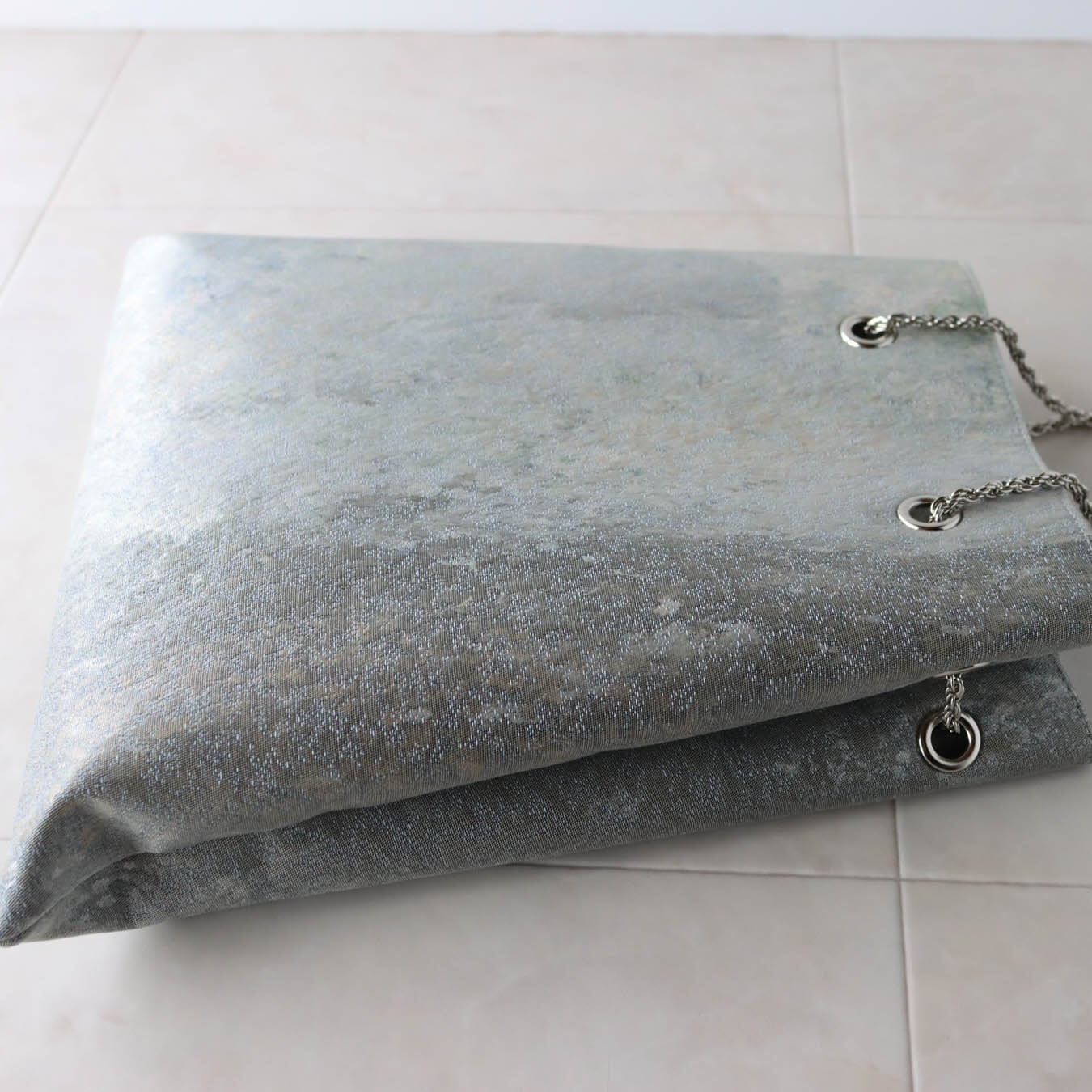 Obi Drawstring Bag Large/モルタルグレー/帯リメイクバッグ | KIMONO