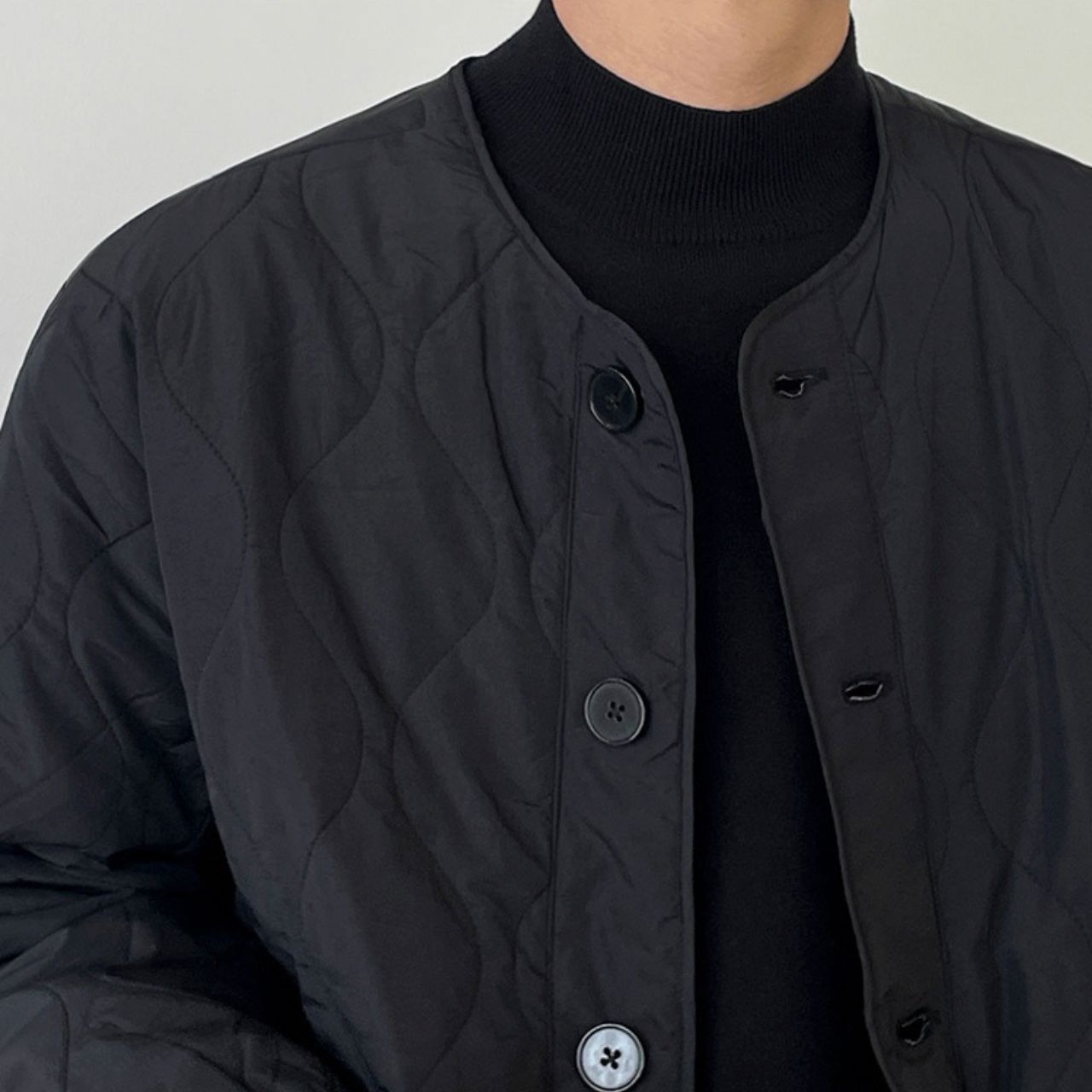 ノーカラーキルティングジャケット　MT0080358