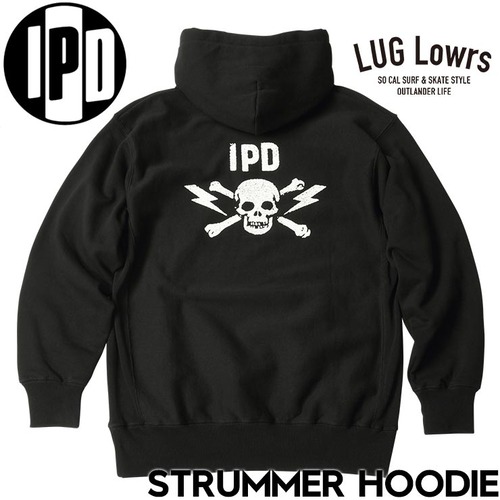 IPD アイピーディー STRUMMER HOODIE プルオーバーパーカー フーディ IPDSWBL-1012 BLK 日本代理店正規品