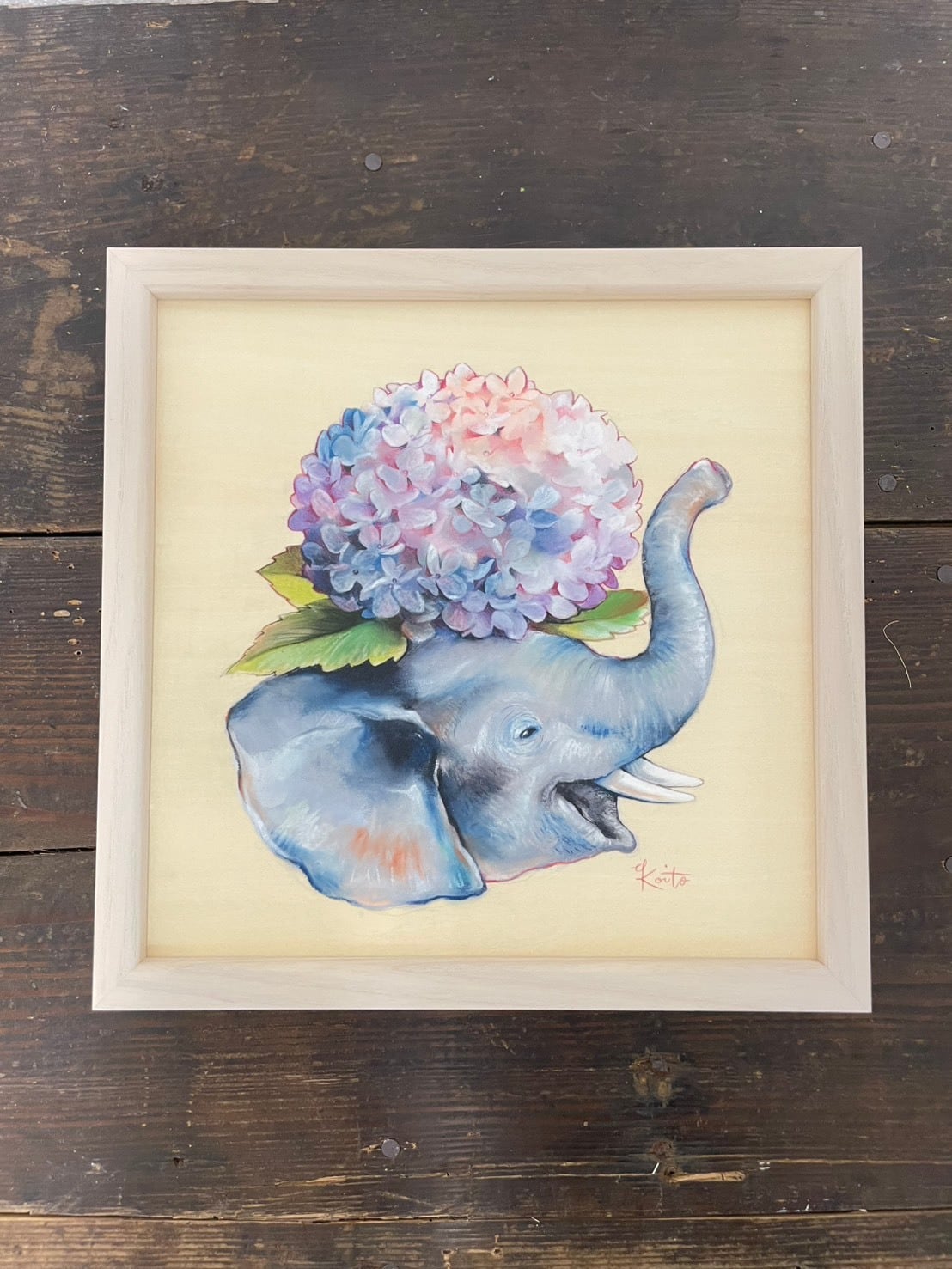 春日大社と鹿 奈良公園 奈良の風景 鹿 絵画 絵 アート 壁絵 ペン画