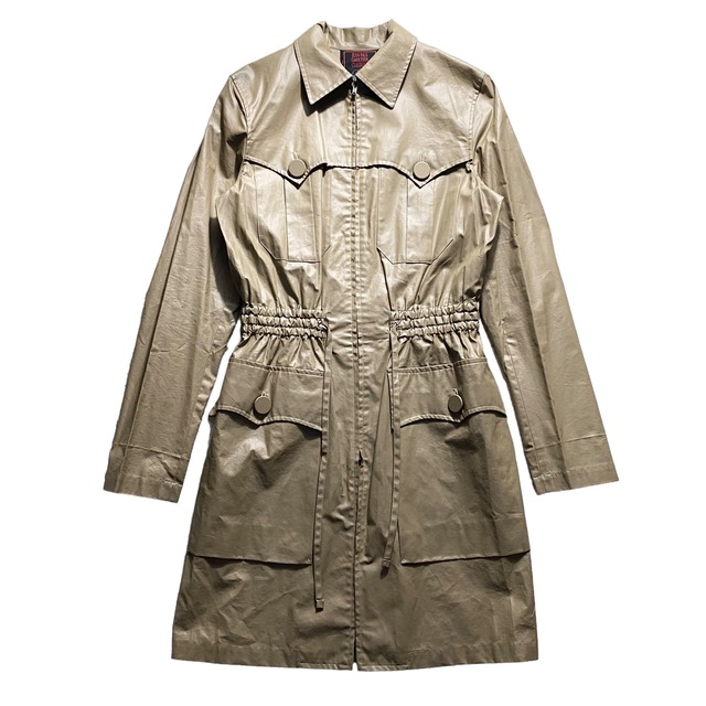 JEAN PAUL GAULTIER CLASSIQUE coating cotton zip one-piece