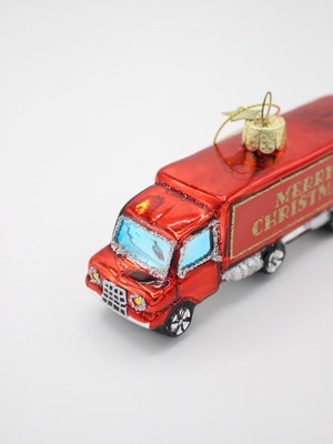 Vondels  red truck w/merry christma