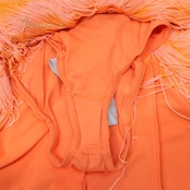 社交ダンス 衣装 ラテン ドレス ワンピース 蛍光 オレンジ フリンジ 鮮やか デモ 競技 ダンス パーティドレス パーティ 発表会 伸縮 ストレッチ オレンジ系 フリンジドレス 衣装パーティ 踊り用衣装 ラテン競技用 デモンストレーション用 ダンス用ドレス コスチューム