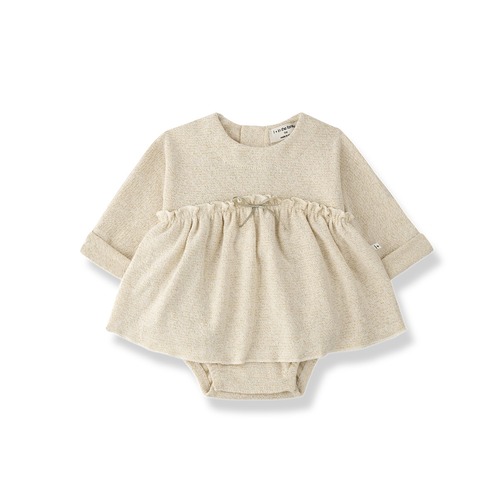 1 + in the family(ワンモアインザファミリー) / 26aw CONQUES  / ecru / 9M・12M