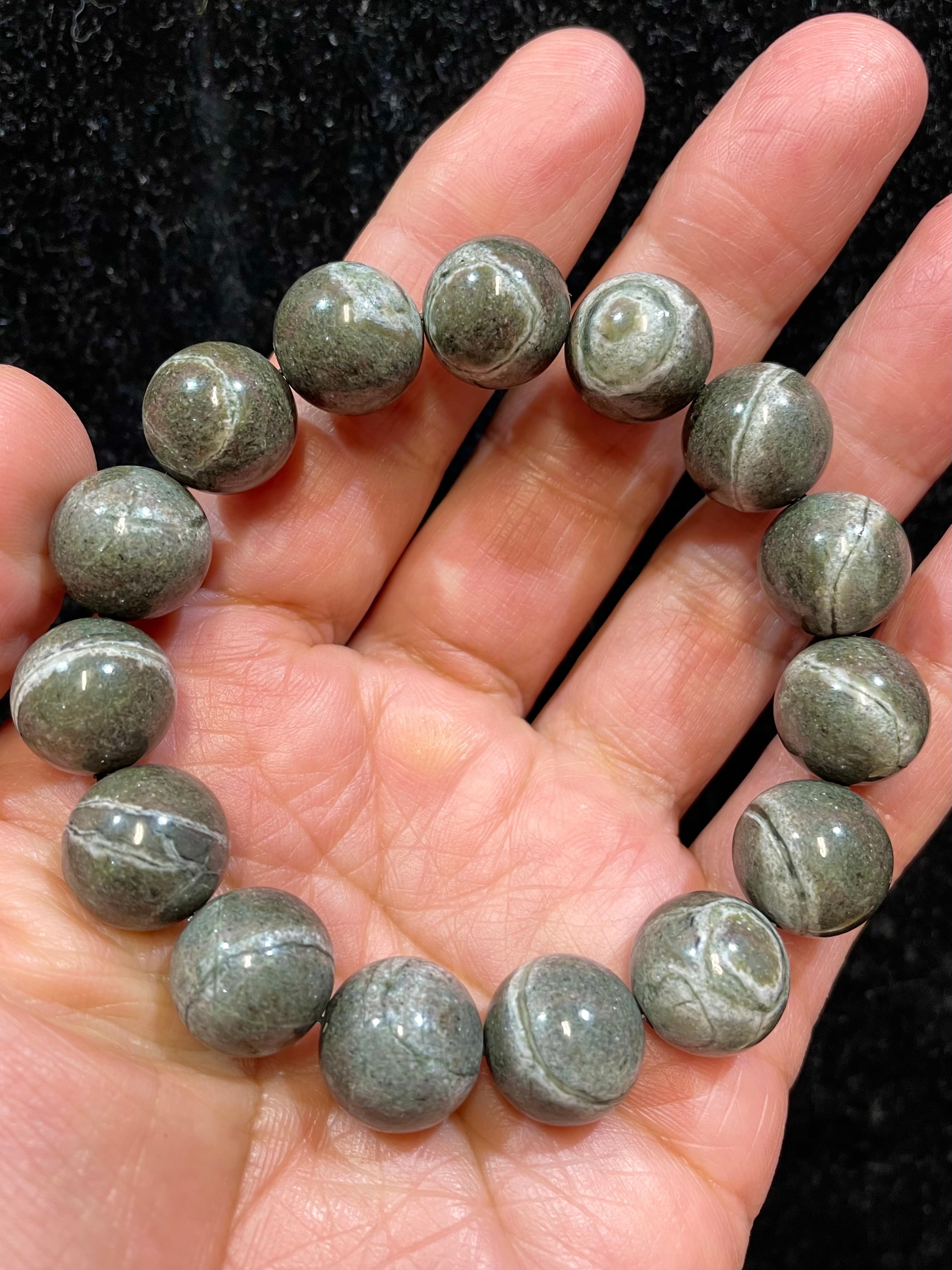 4) 願い「天照石」ブレスレット14mm