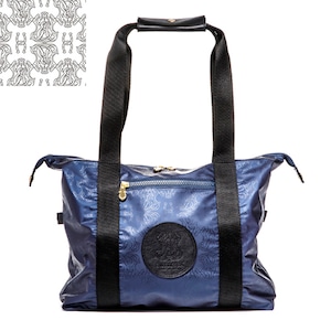【NAVY / 総柄】TOTE BAG／トートバッグ