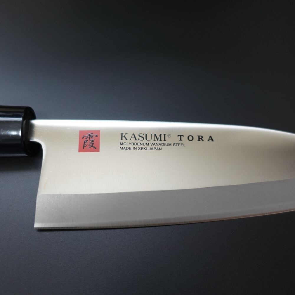 TORA出刃包丁　鏡面仕様天然木柄　ケース付き 煌 青一鋼 鏡面仕上 黒呂柄 出刃包丁 – 堺一文字光秀
