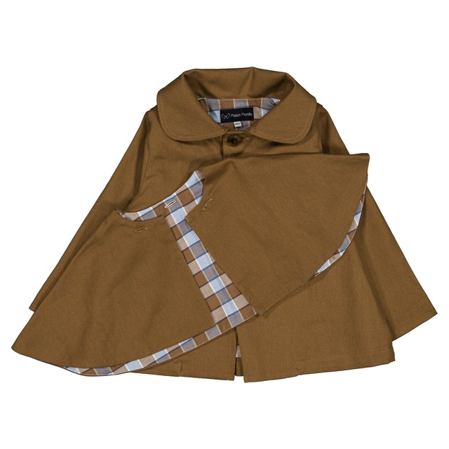 ご予約【MaisonMarelle】送料無料Jacket AMOVIBLE cape SHERLOCK-  honey brown