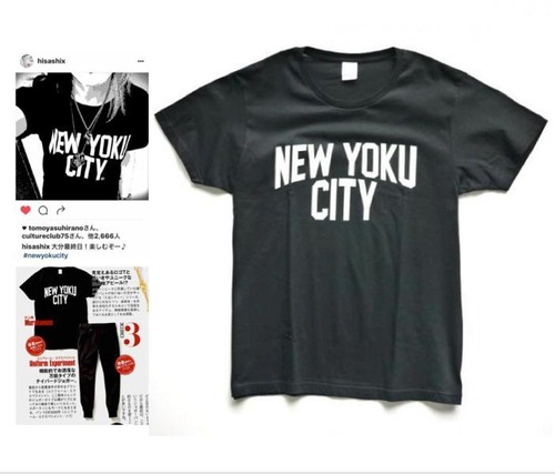  NEW YOKU CITY Tシャツ（BLK×WHT)