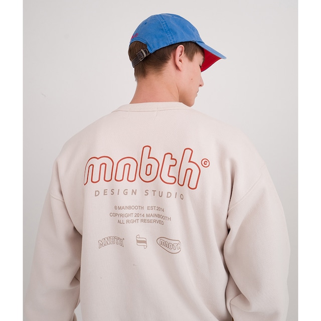 [MAINBOOTH] MNBTH Sweatshirt(LIGHT BEIGE) 正規品 韓国 ブランド トレーナー