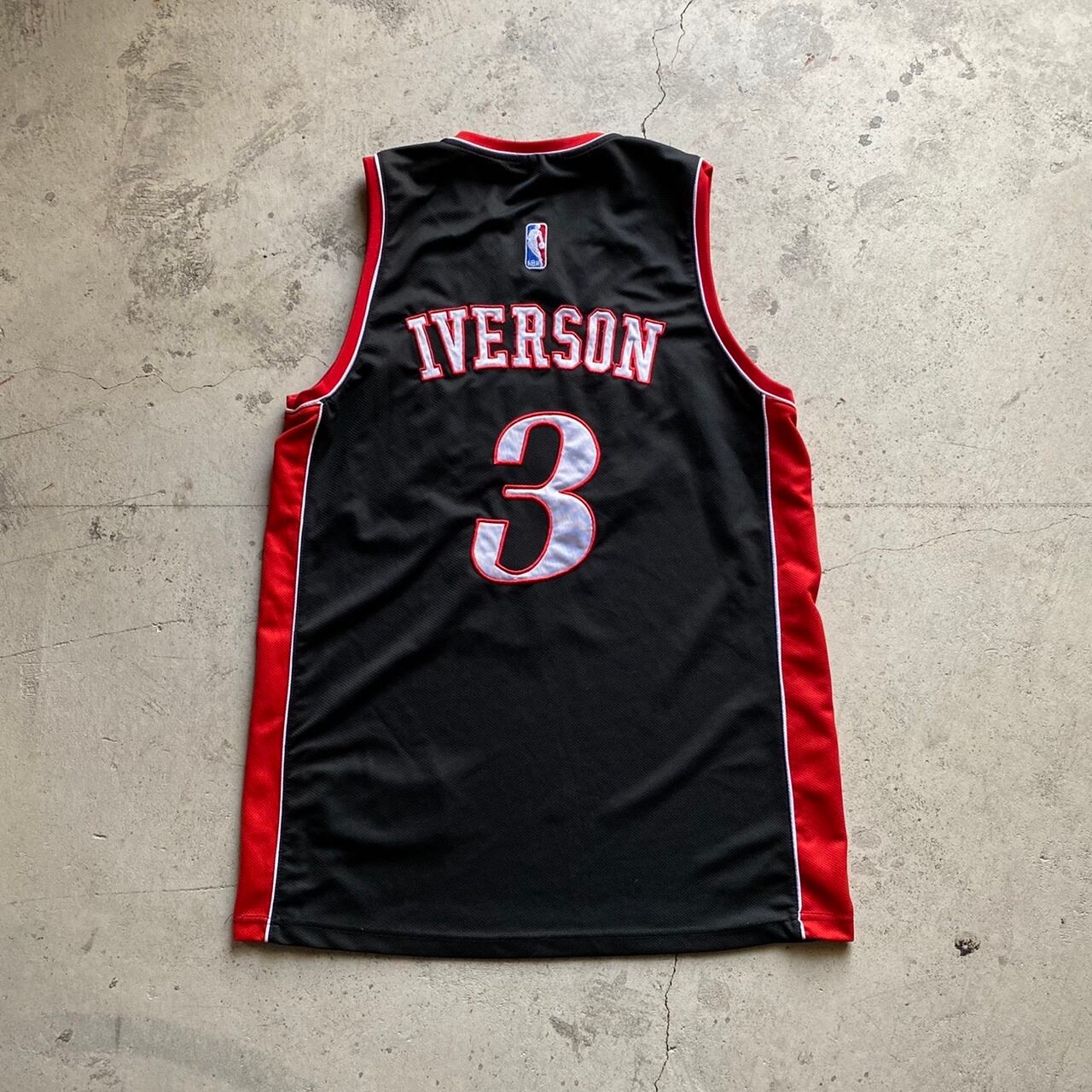 NBA 厳つく ユニフォーム】シクサーズ アレンアイバーソン レプリカ R