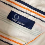 FRED PERRY フレッドペリー ストライプ 半袖シャツ L/マルチ メンズ