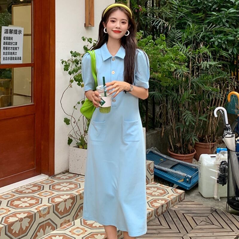 スリーブドレス サマーカジュアルロングスカート 大人ガーリー スウィート キュート 夏物 YY-ファッション73056462512