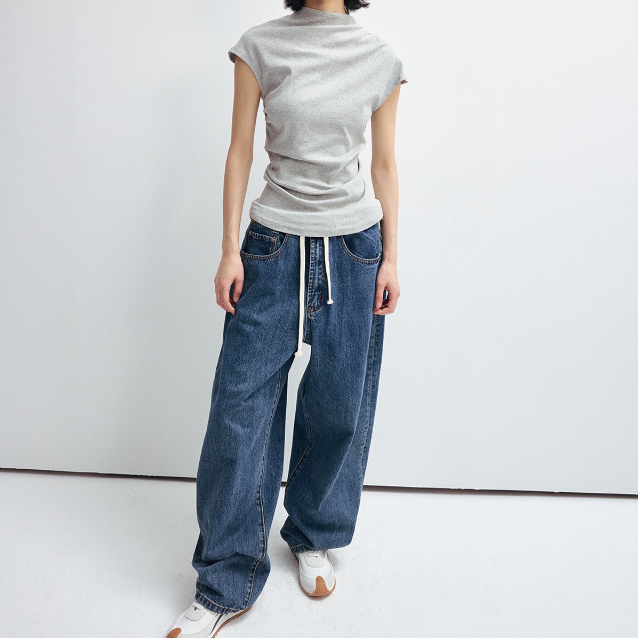 Denim Wide Leg Pants 【2color】 T3174