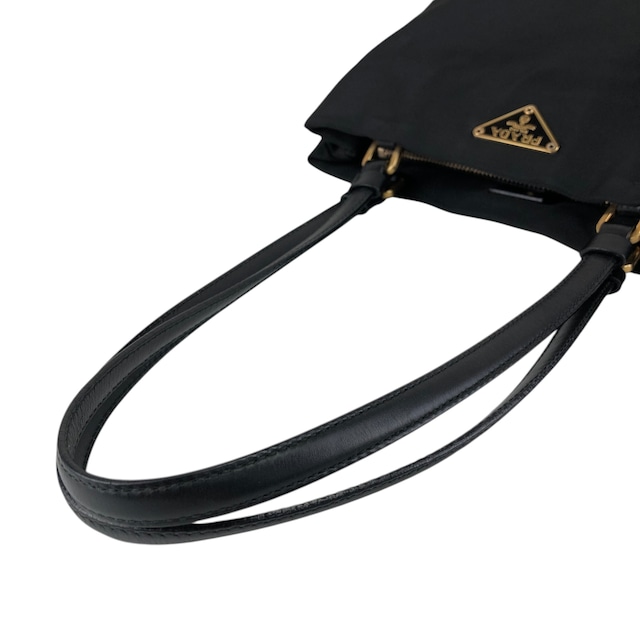 PRADA プラダ トートバッグ ブラック トライアングルロゴ ナイロン vintage ヴィンテージ オールド i7j56x