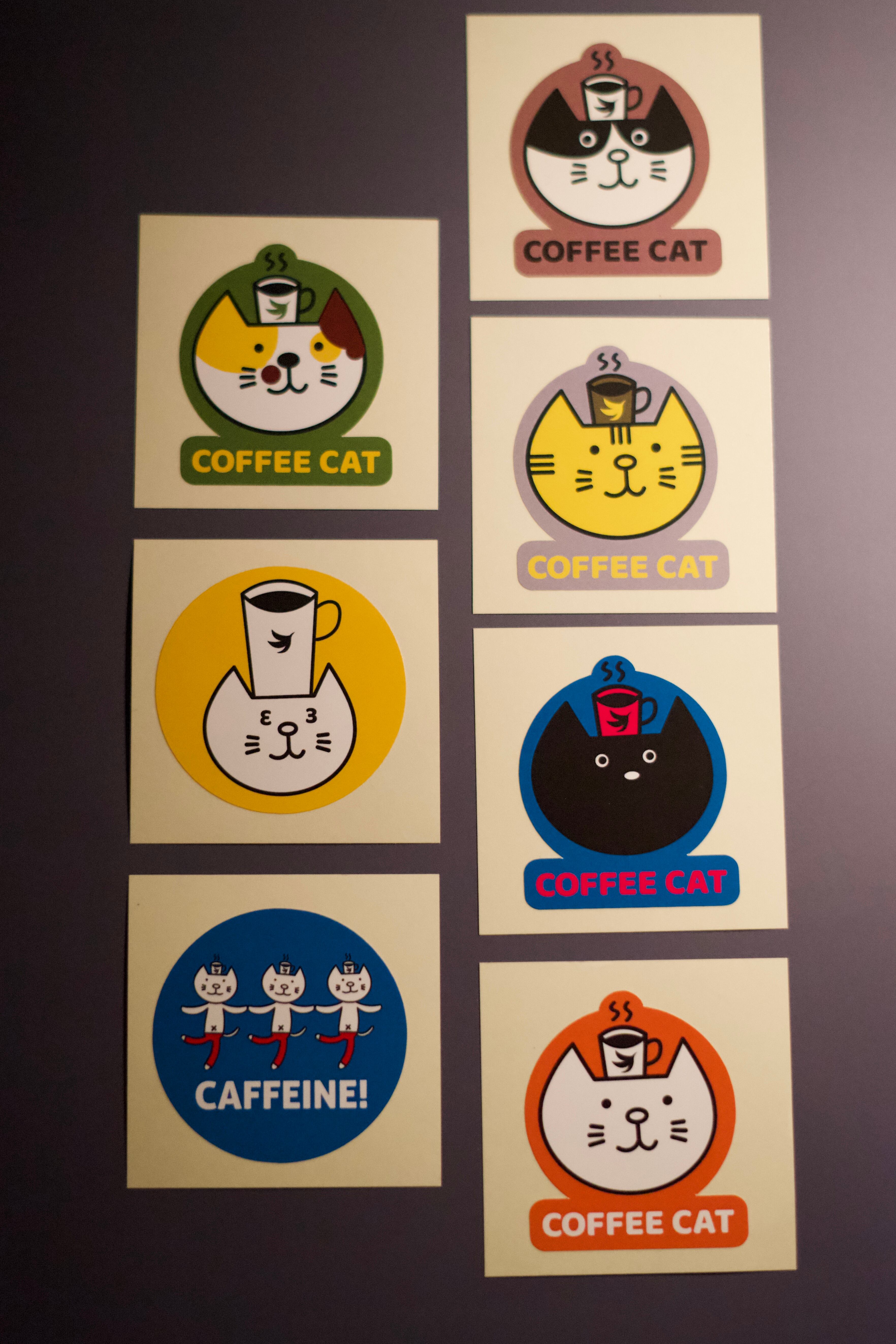 coffee cat 黒猫 ステッカー | 3Bird coffee