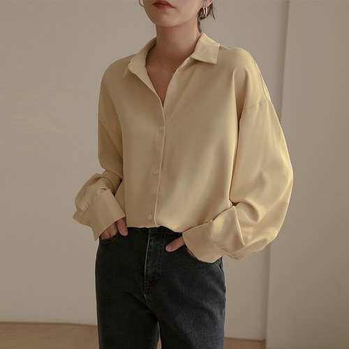 送料無料 春新作 レディース 長袖 春秋冬 シャツブラウス 韓国ファッション 通勤きれいめ オフィス 大きいサイズ シンプル フォーマル 大人可愛い