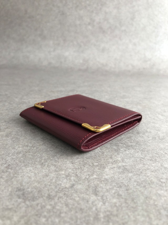 Cartier カルティエ マストライン 財布 ボルドー レザー コインケース vintage ヴィンテージ オールド 7pxaxi