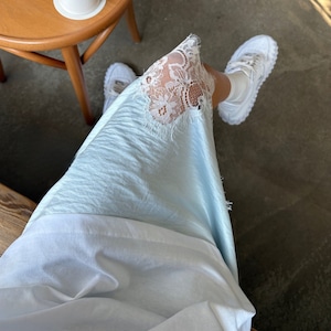 Scallop Lace Hem Skirt 1col W00105