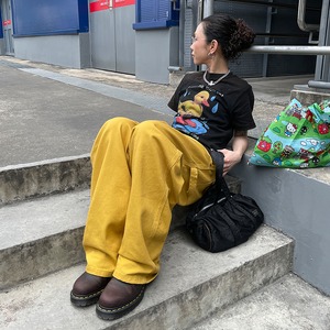 MMBBT藤黄色カジュアルストレートパンツ