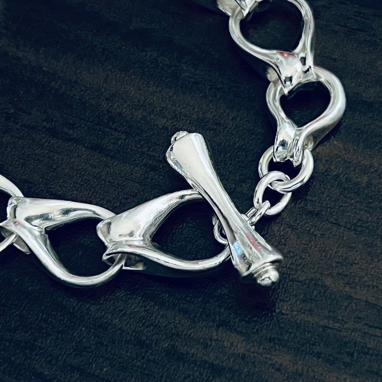 VINTAGE TIFFANY & CO. Loop Link Toggle Bracelet Sterling VINTAGE TIFFANY & CO. Loop Link Toggle Bracelet Sterling