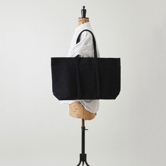 AMIACALVA(アミアカルヴァ) / washed canvas 6pockets tote(L) -BLACK-(A055-L)