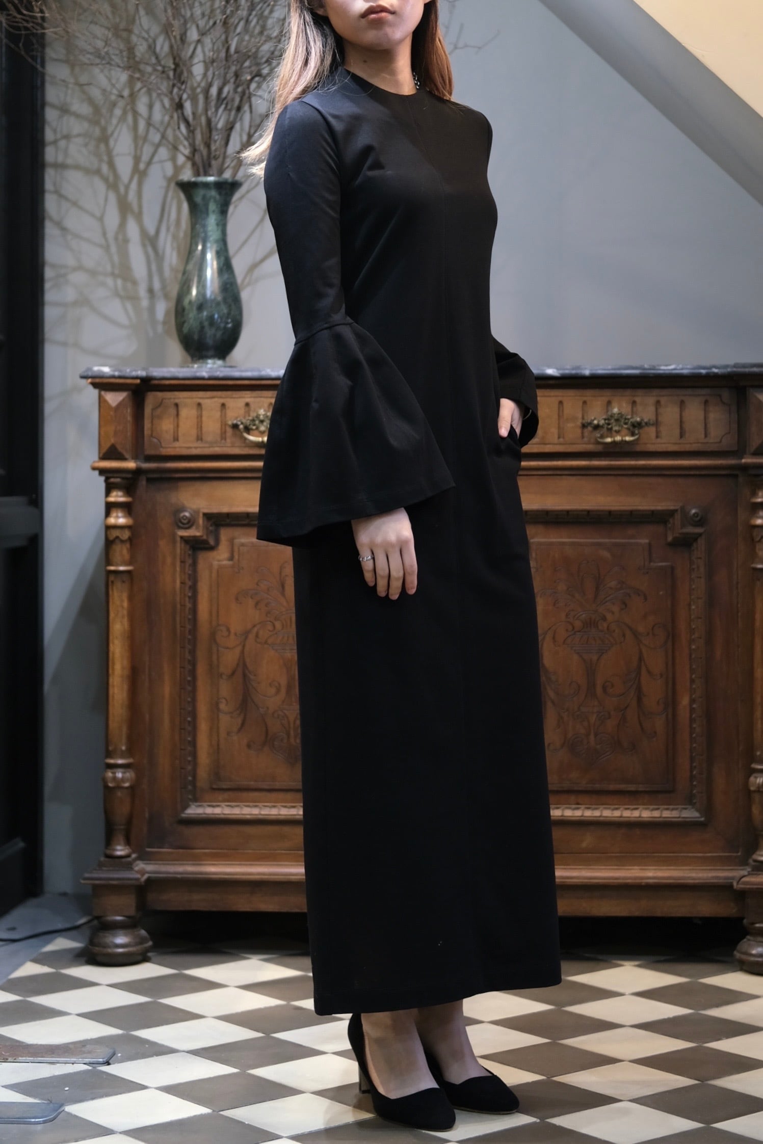 SYSORUS×akko3839 スタンドカラージップポンチョ オフホワイト