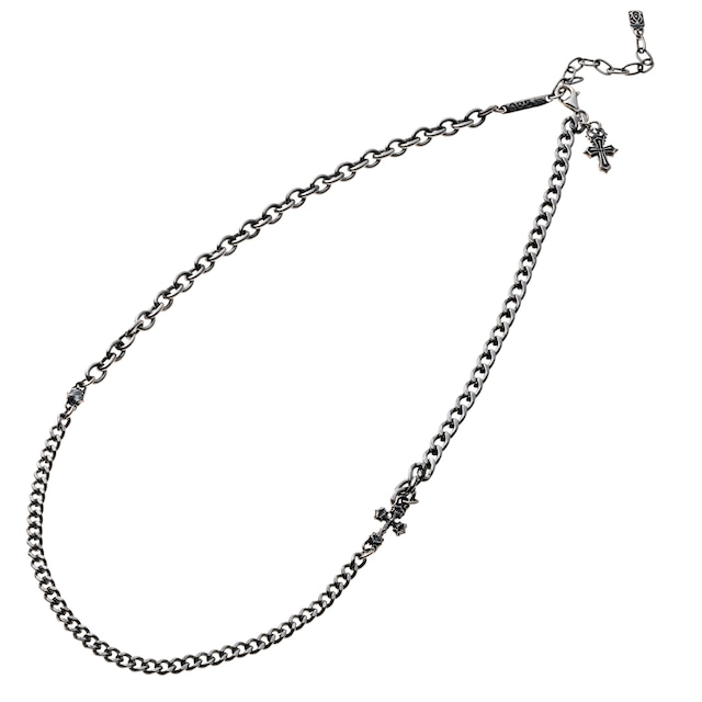 シルバーアクセントSUSクロスネックレス ACCN0079 Silver-Accent Stainless Steel Cross Necklace ステンレスアクセサリー Stainless steel accessories