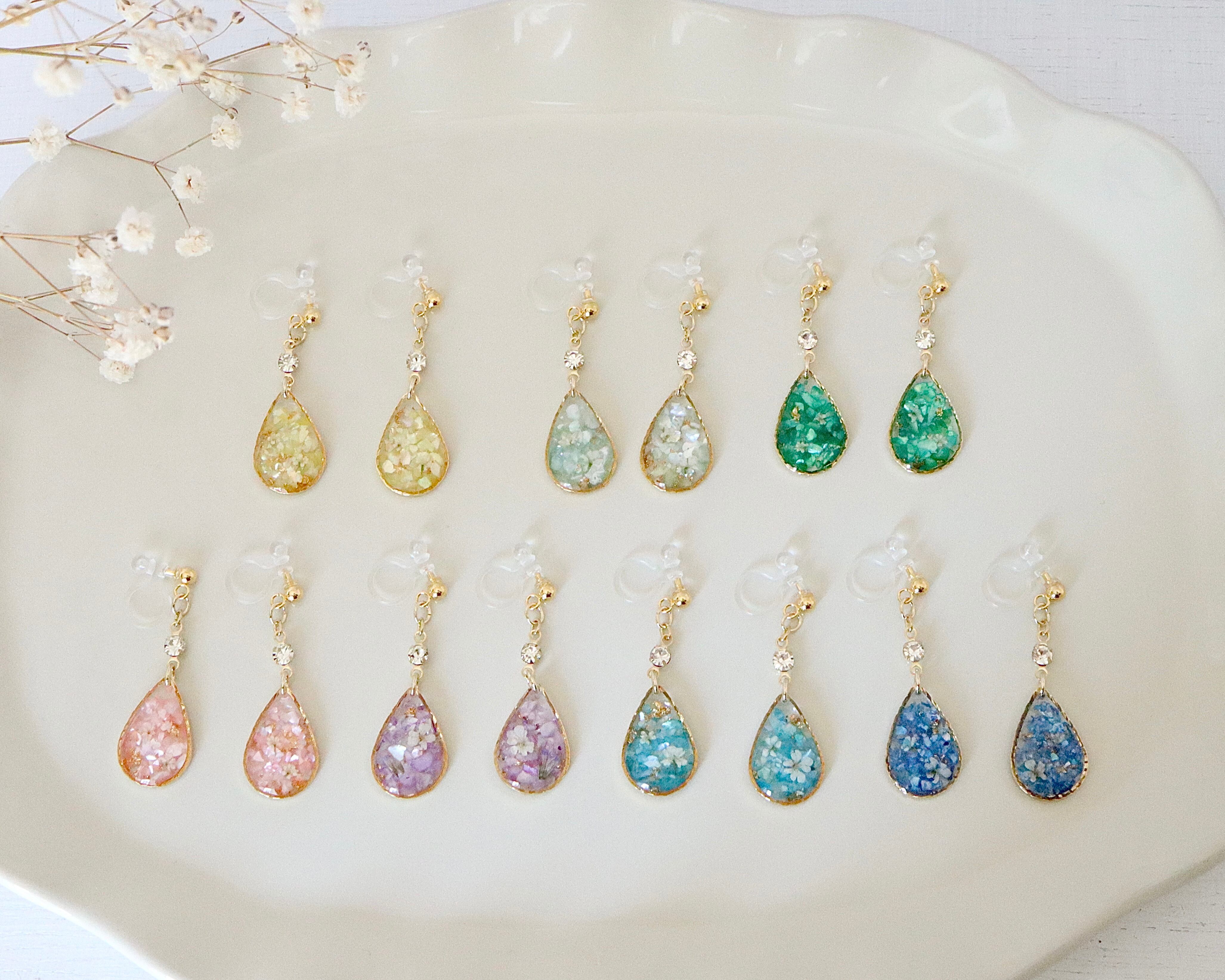 選べるカラー/ 彩雫 -short- / イヤリング.ピアス