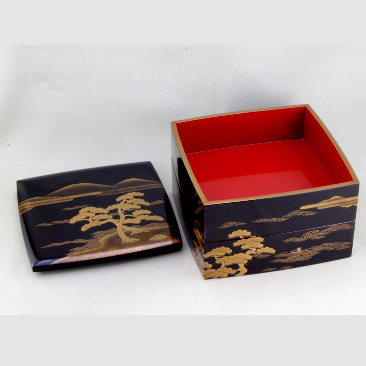 4 輪島塗 二段重/松島蒔絵 | 輪島塗 加藤漆器店 公式オンライン 4 輪島塗 二段重/松島蒔絵 | 輪島塗 加藤漆器店 公式オンライン