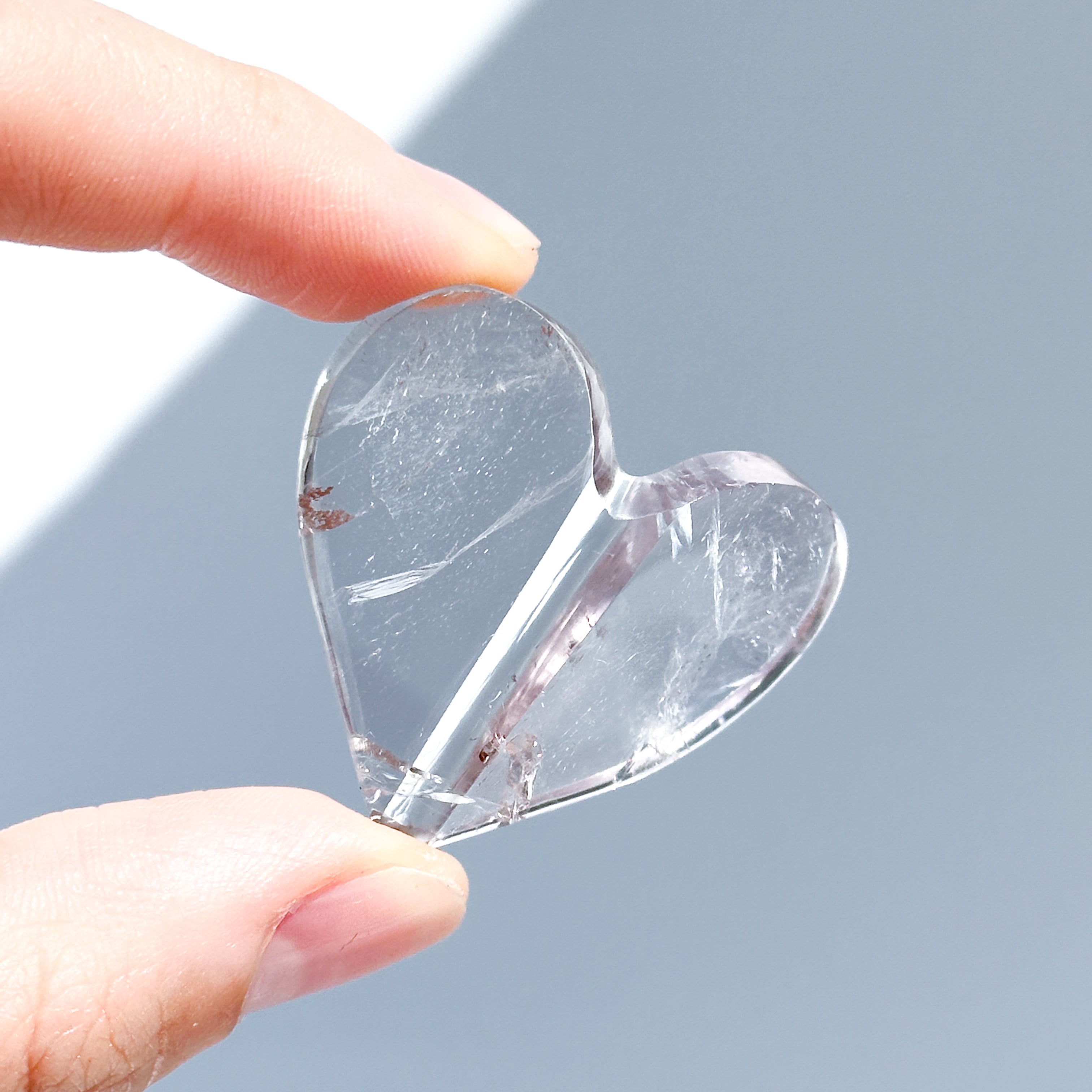 アメジスト 3Dハート 03♡Amethyst heart ♡天然石・鉱物
