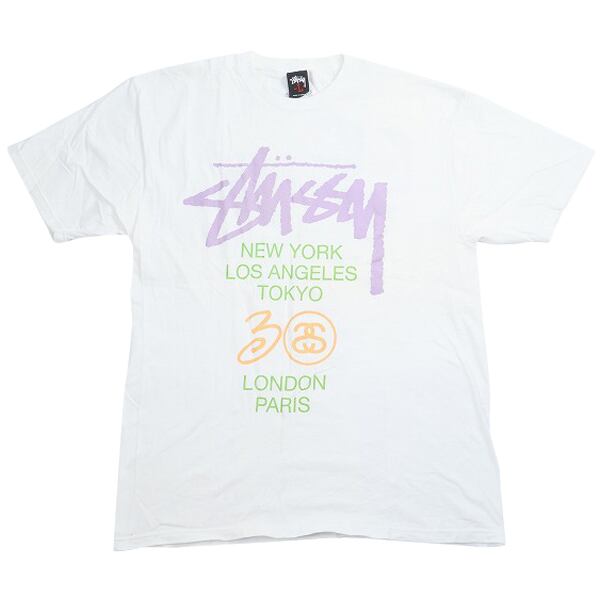 STUSSY ステューシー LOCAL COLOR WORLD TOUR Tシャツ 白 Size【L