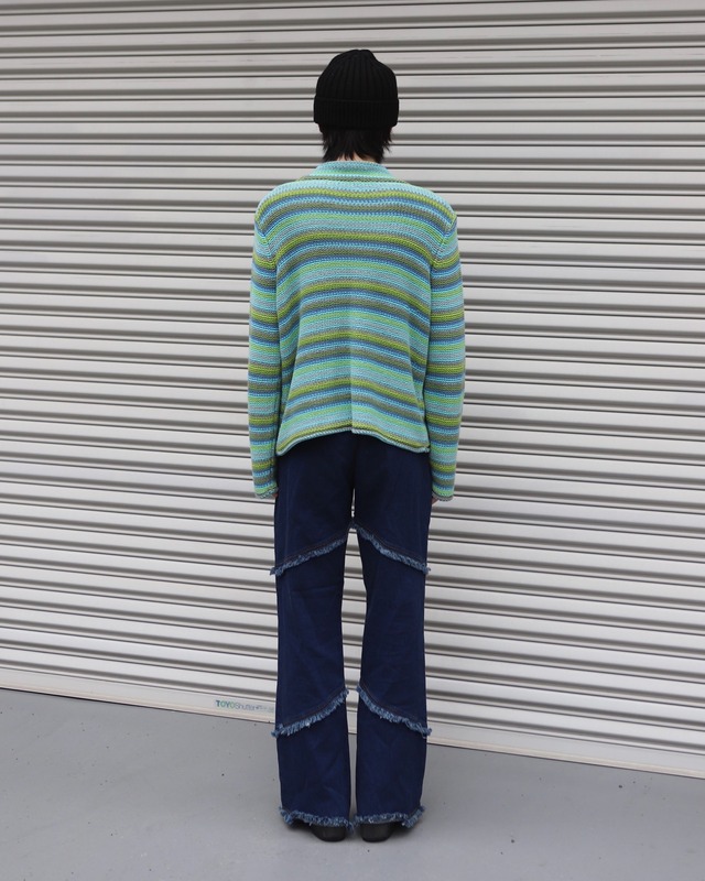 Gradient high neck knit