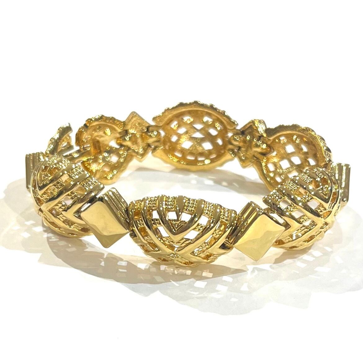 ◆ 値下げ‼️新品‼️ドイツ製ニナリッチヴィンテージゴールドレスレット喜平デザイン◆ NINA RICCI 】2255 ニナリッチ ヴィンテージ メッシュゴールドデザイン