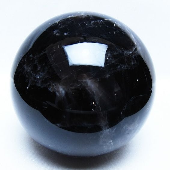 2.7Kg モリオン 黒水晶 丸玉 130mm スフィア 一点物 161-966