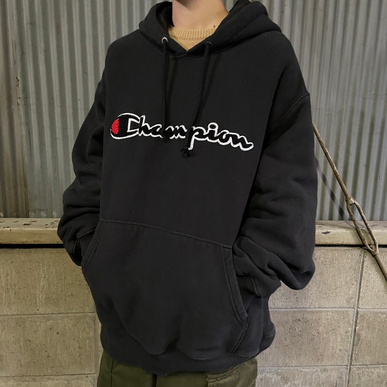 Champion チャンピオン 青タグ 復刻 フロント デカ ワッペン ロゴ 
