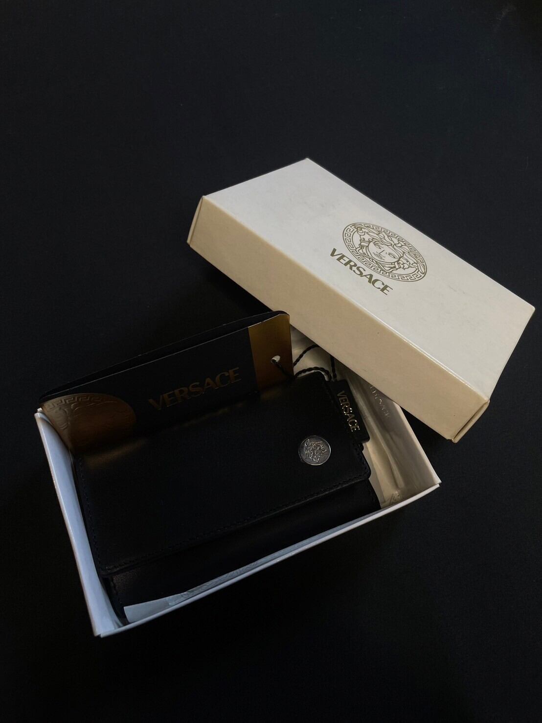 Deadstock Versace Medusa Key Case Black | Vera Archive