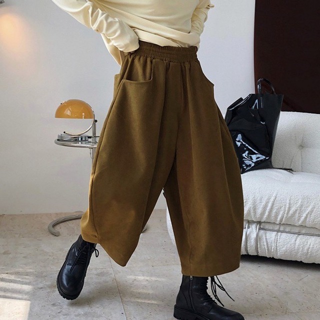 wide cropped pants　10012