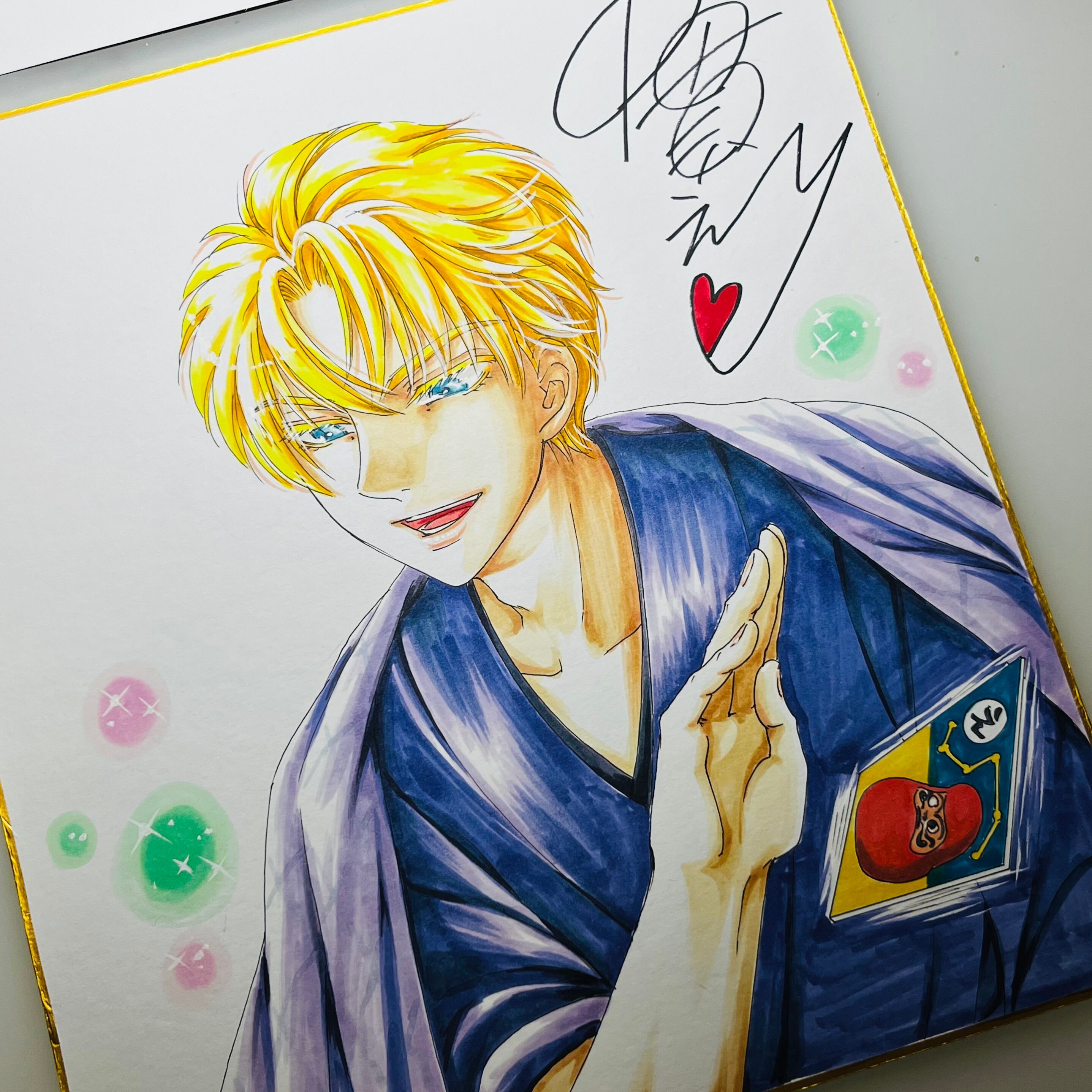 直筆イラスト色紙 輝（かるた） | 中貫えりSHOP