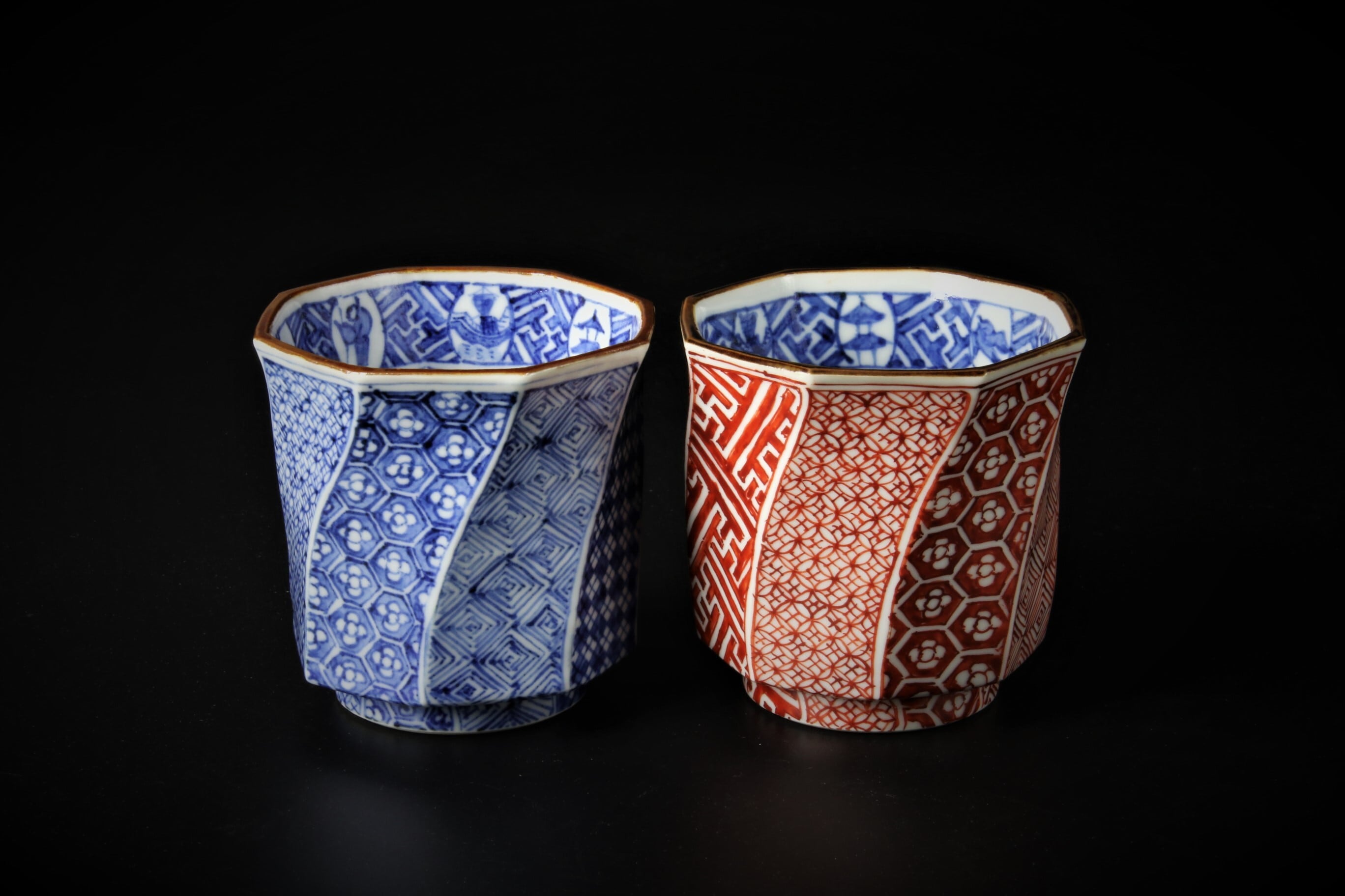 ☆ 平安光泉 清水焼 祥瑞組湯呑 ☆ 平安光泉 清水焼 祥瑞組湯呑