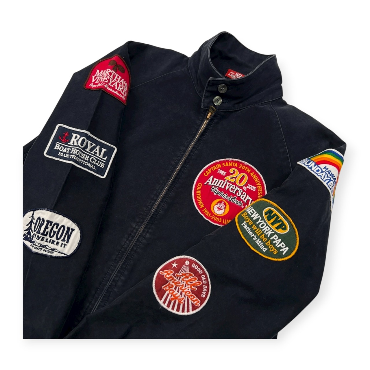 CAPTAIN SANTA キャプテンサンタ 20th Anniversary セミデコ ワッペン スイングトップ ジャケット ブルゾン サイズ M /ネイビー/20周年