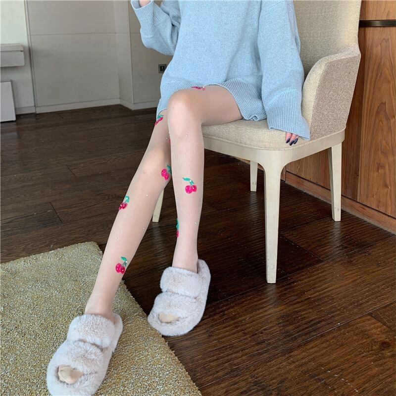 ストッキング 薄手レギンス ソックス タイツ パール 真珠 YY-ファッション44997359829