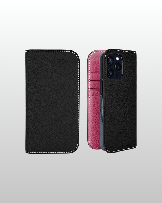 【iPhone15シリーズ】手帳型ケース　トゴ　ルビー