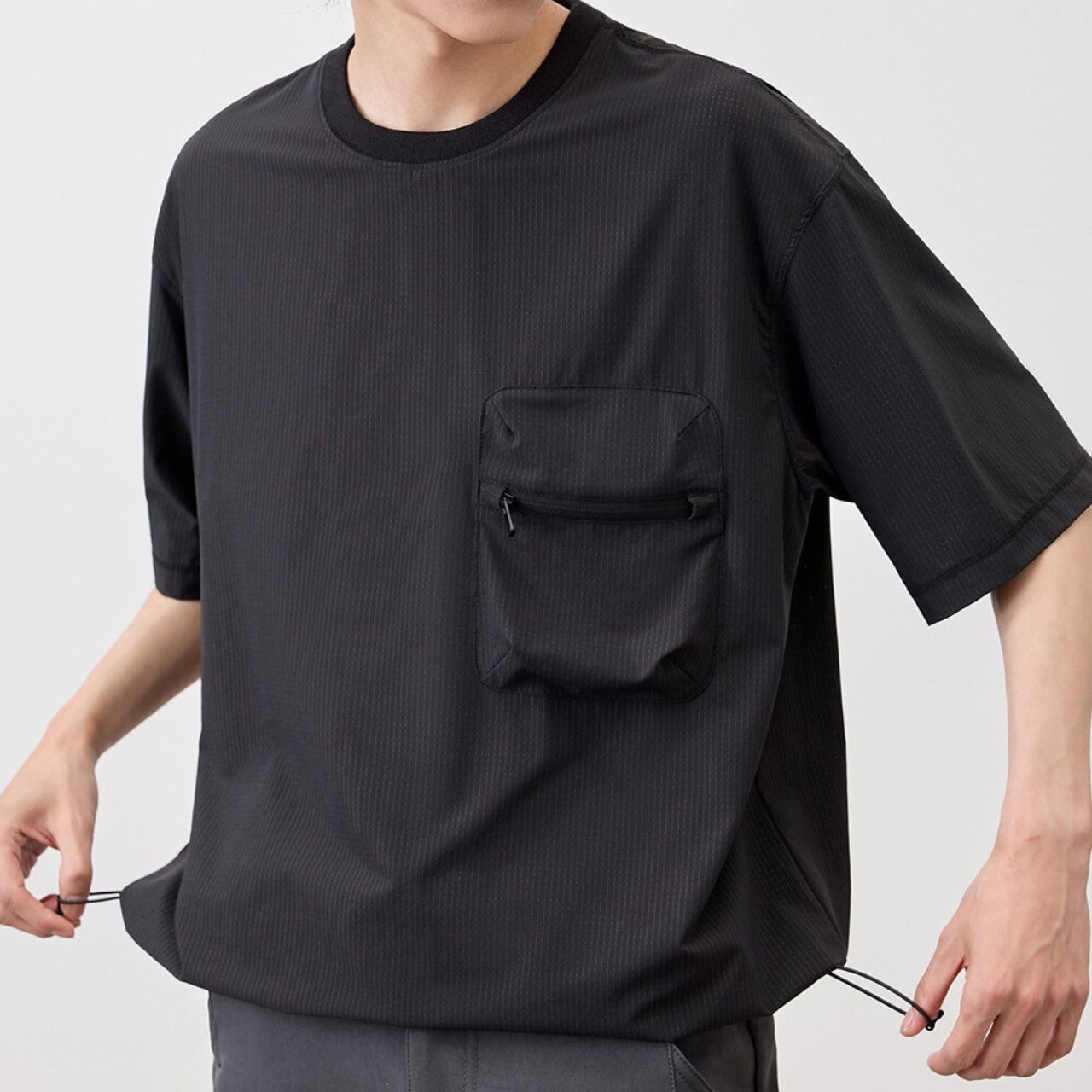 裾ドローコードTシャツ　MT0170006