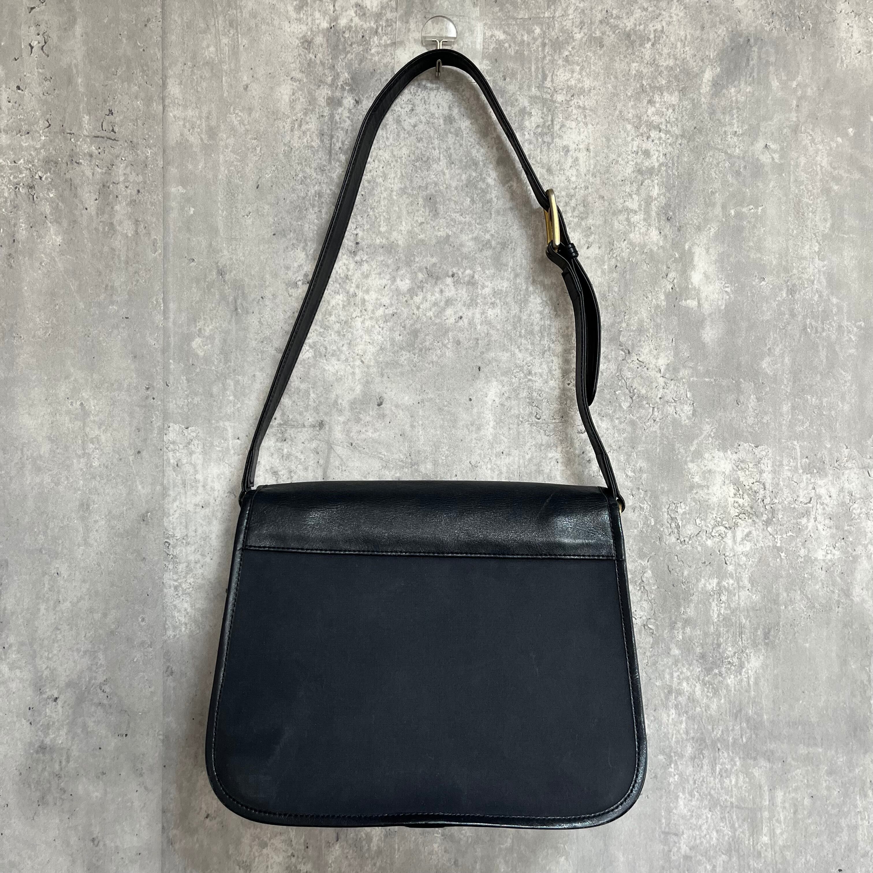 美品 BURBERRY バーバリー ショルダーバッグ ノバチェック ブラック 