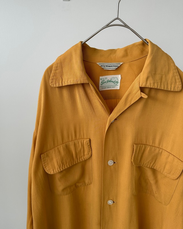 -Sea Island- Vintage 50-60s M Rayon Shirt